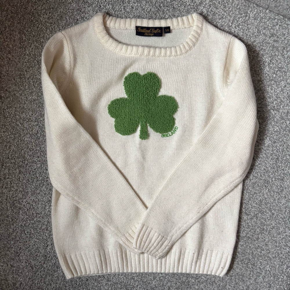 Ireland Shamrock Sweater, Size 5-6